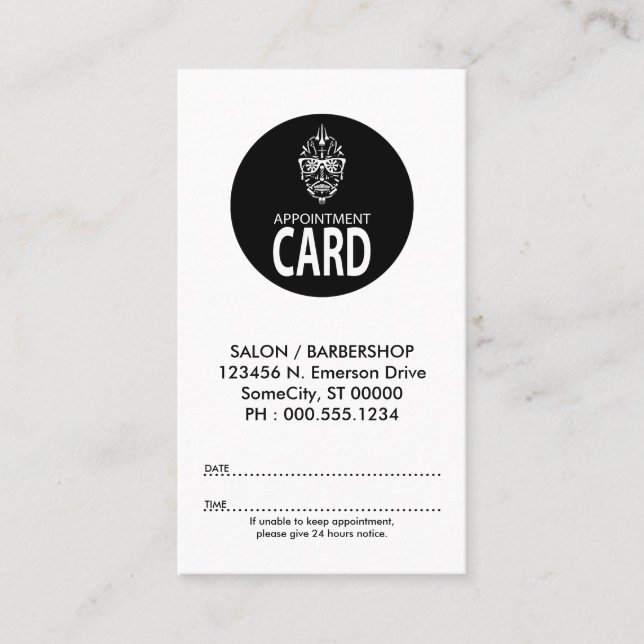 carte de rendez-vous pour le crâne de sucre de bar (Devant)