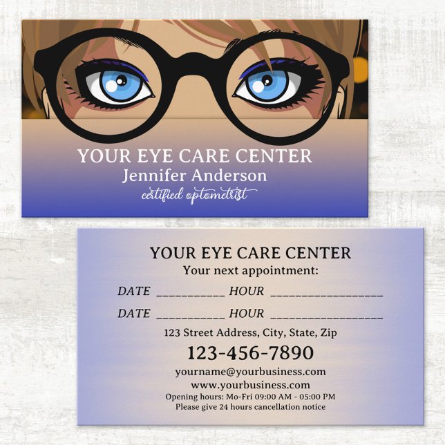 Carte de rendez-vous pour les soins oculaires (Créateur téléchargé)