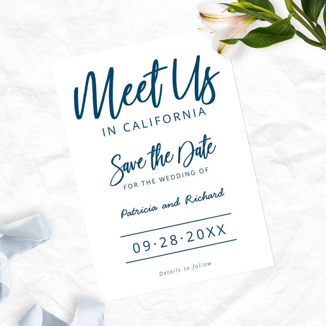 Carte de rendez-vous pour mariage de destination à (Créateur téléchargé)