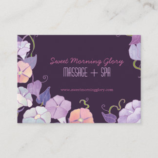 Carte de rendez-vous pour massage de gloire violet