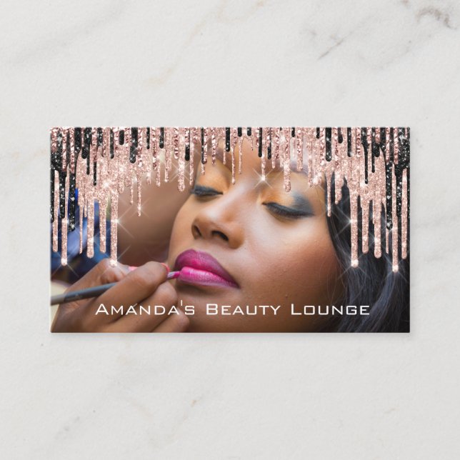 Carte de rendez-vous pour Rose de maquillage photo (Devant)