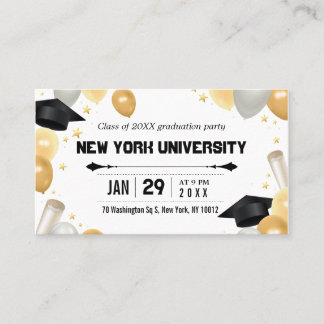 Carte de rendez-vous pour un diplôme