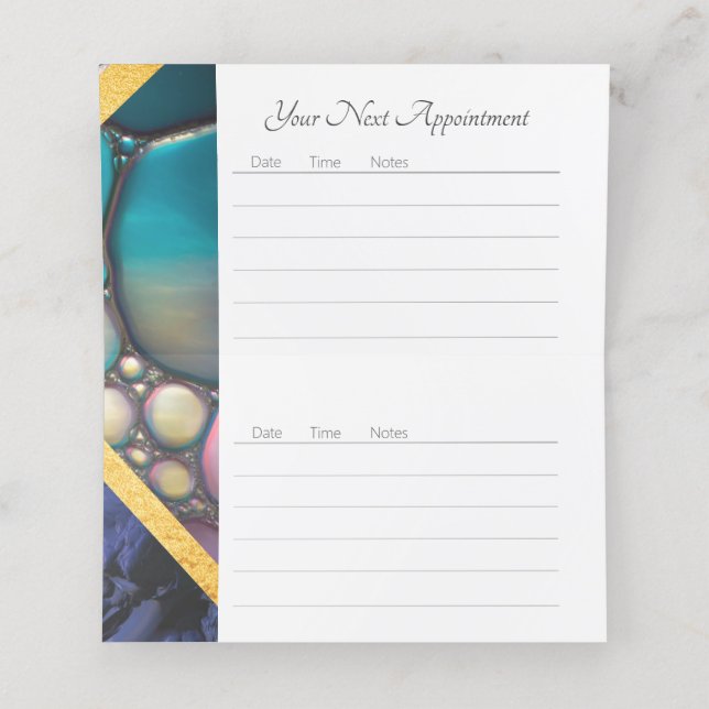 Carte De Rendez-vous Pretty Liquid forms (Intérieur déplié)