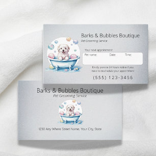 Carte De Rendez-vous Professionnel du toilettage des chiens et des soin