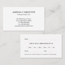 Carte de rendez-vous professionnelle moderne