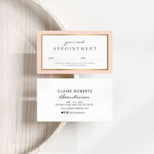carte de rendez-vous professionnelle moderne blush