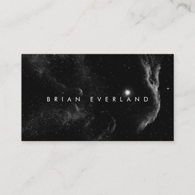 Carte De Rendez-vous Profond Space Star Profil de l'artiste Contact (Devant)