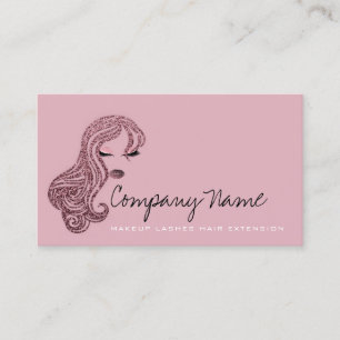 Carte De Rendez-vous Prolongation des cheveux Rink Maquillage Artiste L