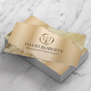 Carte De Rendez-vous Psychologue Conseiller professionnel âge or