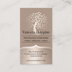 Carte De Rendez-vous Psychologue Gold Tree Nomination professionnelle