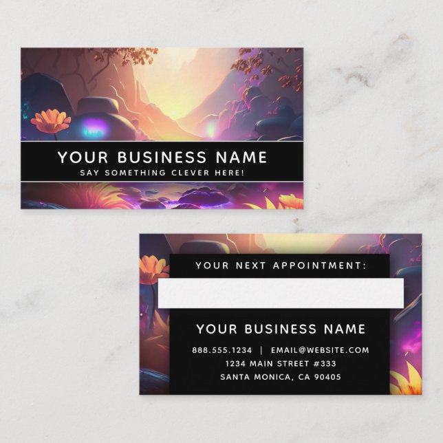 Carte De Rendez-vous Rainbow Energy Lightworker Reiki Professional (Devant / Derrière)