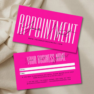 Carte De Rendez-vous Rappel professionnel de typographie de script mode