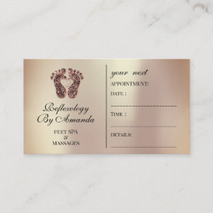 Carte de rendez-vous Réflexologie Massages Pieds d