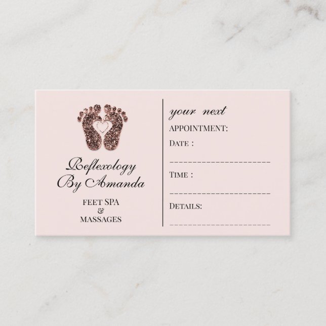 Carte de rendez-vous Réflexologie Massages SPA de  (Devant)