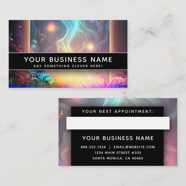 Carte De Rendez-vous Reiki Energy Work Chakra Lightworker Professional (Devant / Derrière)