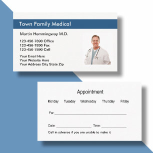 Carte De Rendez-vous Remplacer la photo du médecin de famille
