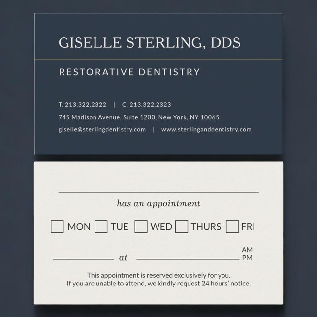 Carte De Rendez-vous Restorative Dentistry Office Appointment Reminder (Créateur téléchargé)