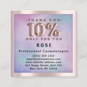 Carte De Rendez-vous Rose 10% De Réduction Logo Hair Pink Ombre