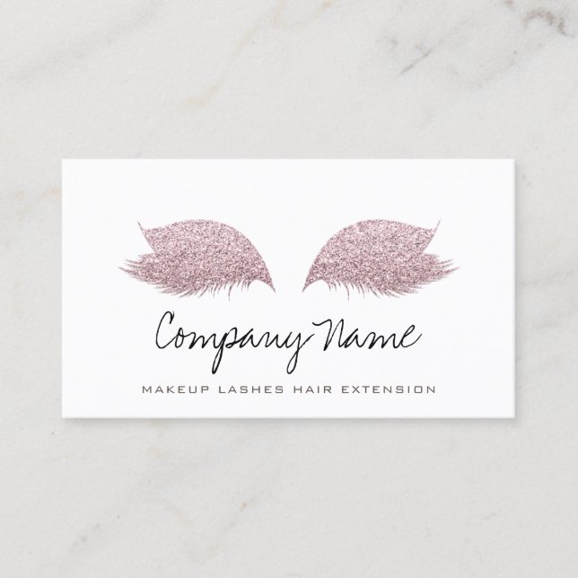 Carte De Rendez-vous Rose d'extension de maquillage rose vif (Devant)