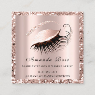Carte De Rendez-vous Rose rose de beauté de maquilleur d'extension de