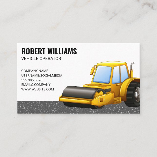 Carte De Rendez-vous Rouleau | Machines de construction (Devant)