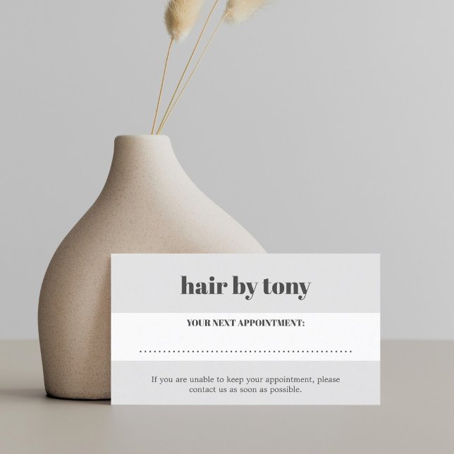 Carte De Rendez-vous Salon blanc gris clair vert minimal (Créateur téléchargé)