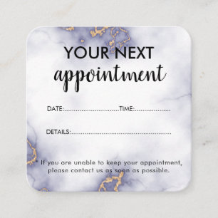 Carte De Rendez-vous Salon de beauté élégant en marbre moderne