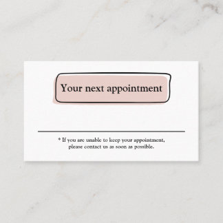 Carte De Rendez-vous Salon de Beauté Élégant et Propre aux Teintes Past