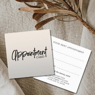 Carte De Rendez-vous Salon de Beauté Élégant Moderne Faux Argent