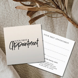 Carte De Rendez-vous Salon de Beauté Élégant Moderne Faux Argent
