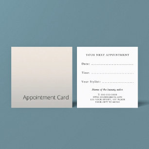 Carte De Rendez-vous Salon de beauté minimaliste élégant Faux Argent