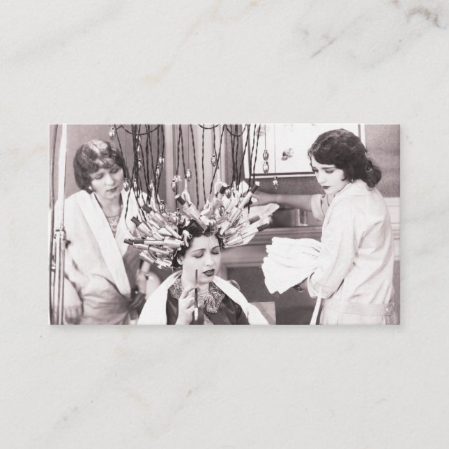 Carte De Rendez-vous Salon de coiffure rétro (Devant)