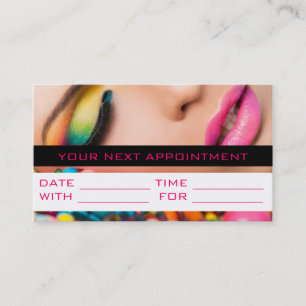 Carte De Rendez-vous Salon de cosmétologie de l'artiste Maquillage de