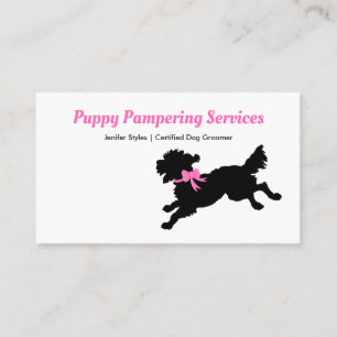 Carte De Rendez-vous Salon de toilettage pour Poodle Rose