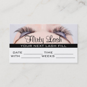 Carte De Rendez-vous Salon des extensions Lash Make-Up Card