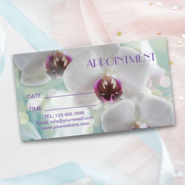 Carte De Rendez-vous Salon d'orchidée SPA massage Aromathérapie Rendez- (Orchid Salon SPA Massage Aromatherapy Appointment)