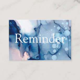 Carte De Rendez-vous *~* Salon et Spa Bleu Abstrait Chic artistique