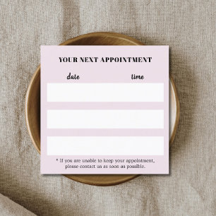 Carte De Rendez-vous Salon moderne élégant Rose aux cheveux blancs