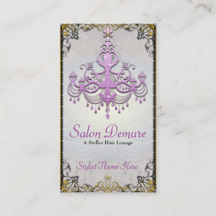 Carte De Rendez-vous Salon pourpre argenté sophistiqué moderne d'or