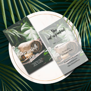 Carte De Rendez-vous Script du massothérapeute spa