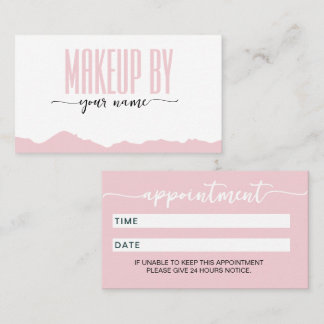 Carte De Rendez-vous Script Modern Blush Pink and white