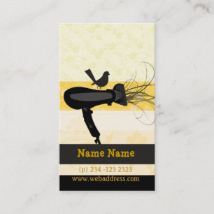 Carte De Rendez-vous Sèche-cheveux noir de spa de beauté de moqueur