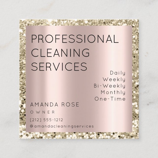 Carte De Rendez-vous Services de nettoyage professionnel Résidence Maid (Devant)