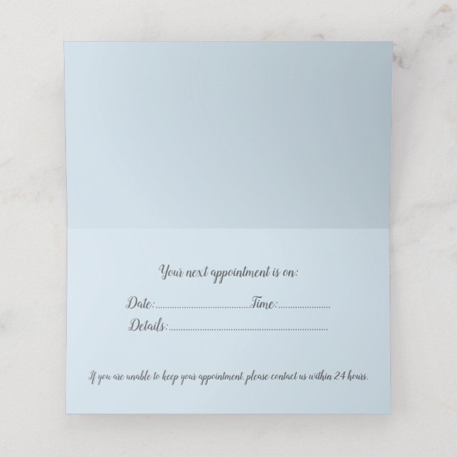 Carte De Rendez-vous Services du salon de ongle pour pédicure pour manu (Intérieur déplié)