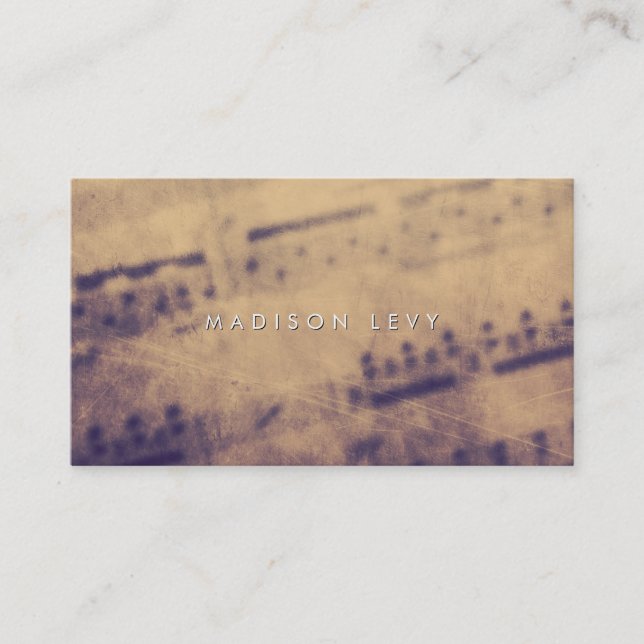 Carte De Rendez-vous Sheet Music Grunge Teacher Musician Player (Devant)