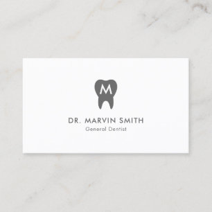 Carte De Rendez-vous Simple Dentiste Monogramme Dentaire Dentaire Denta