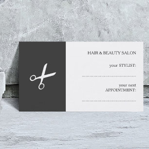Carte de rendez-vous simple Elegant Black White Be