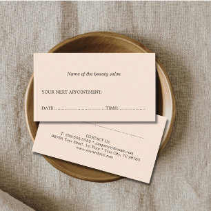 Carte de rendez-vous simple Elegant Clean Beauty S