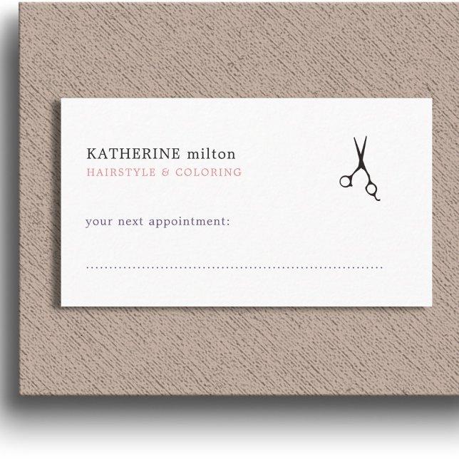 Carte de rendez-vous simple Elegant Clean Hair Sty (Créateur téléchargé)