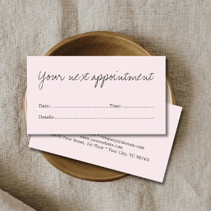 Carte De Rendez-vous Simple Elegant Light Rose Beauty